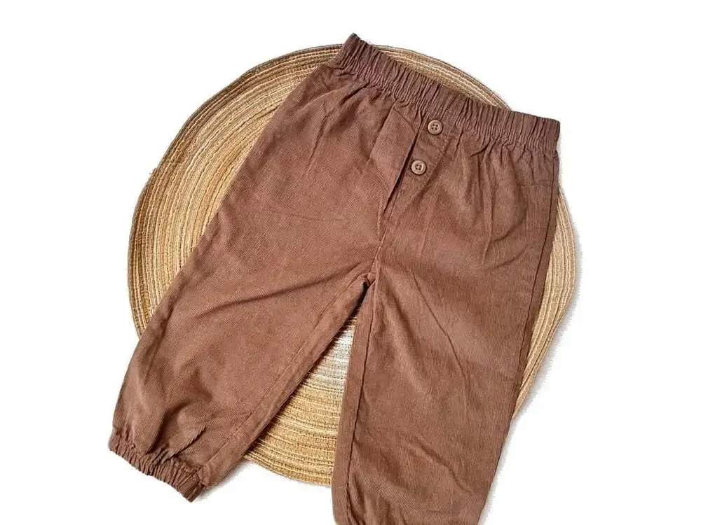 Rugged Bear Toddler Boys Beary Cute Crew Sweatshirt Corduroy Jogger 2pc Set 12M